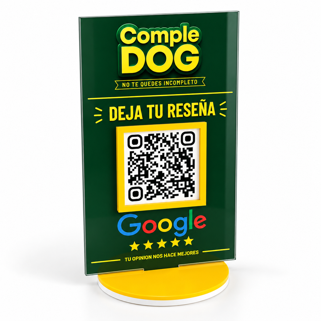 Letrero QR para Reseñas de Google