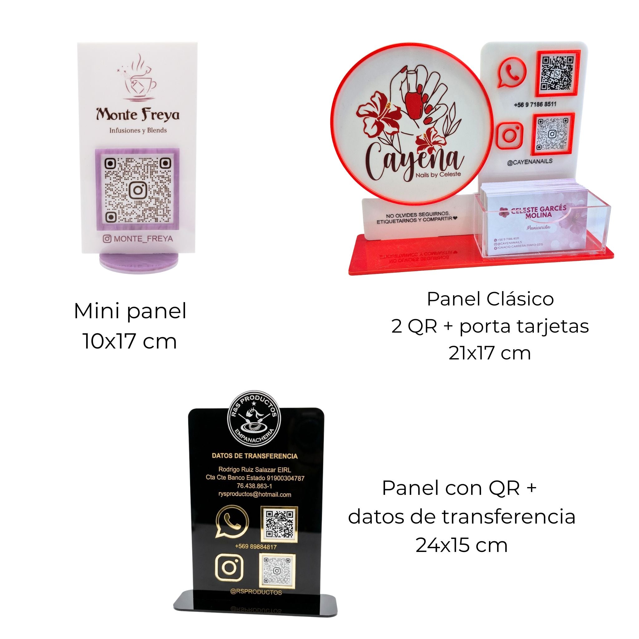 Panel acrílico con código QR