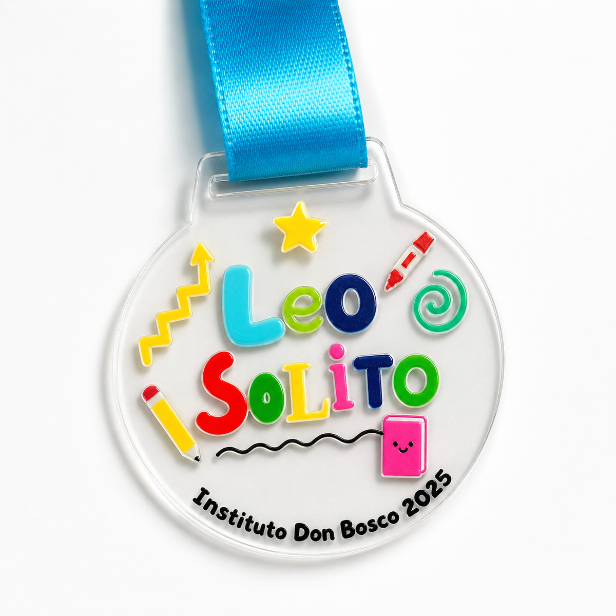 Medallas Escolares Acrílico Impresión UV – Fin de Año