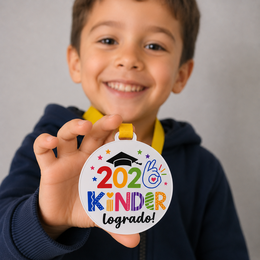 Medallas Escolares Acrílico Impresión UV – Fin de Año
