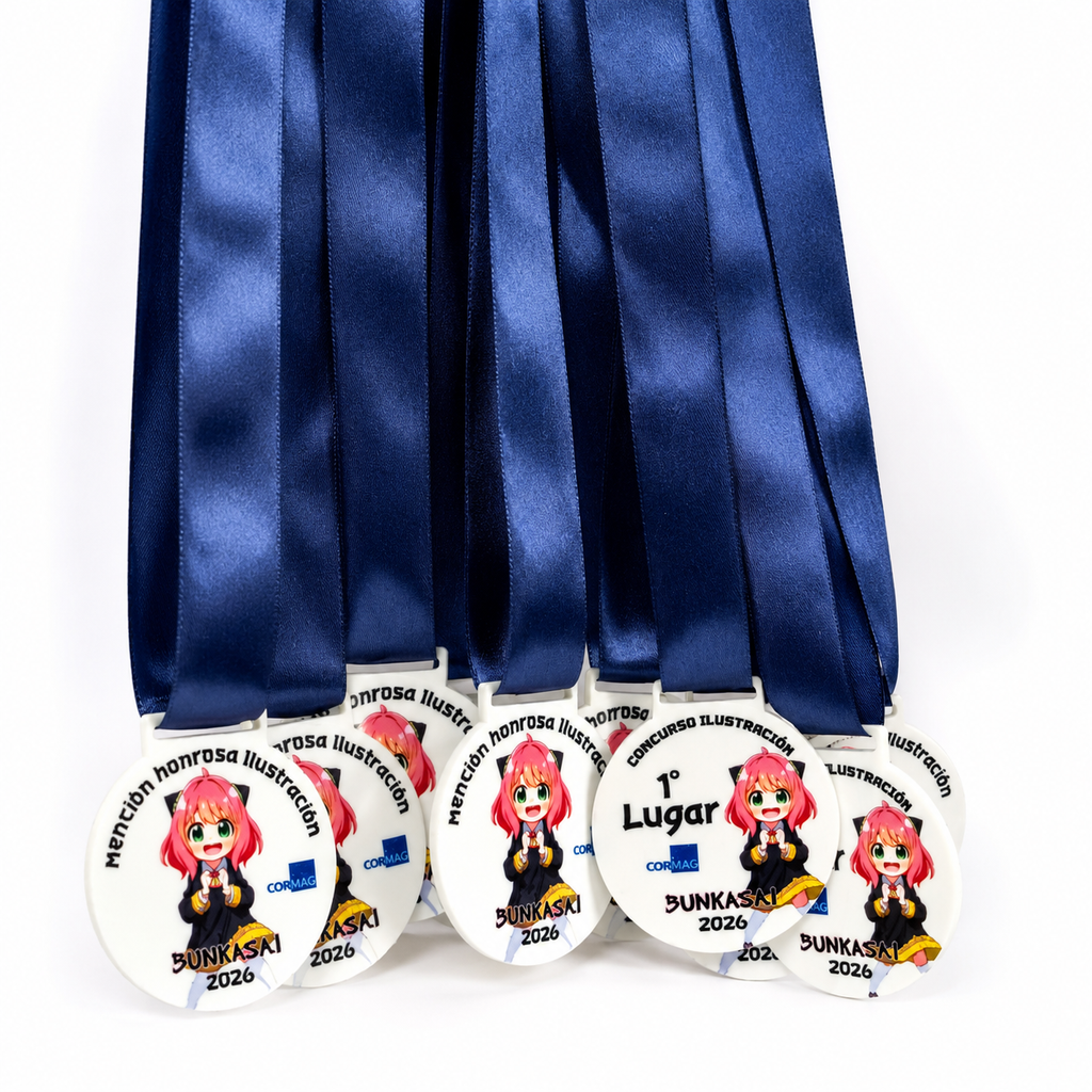 Medallas Acrílico Full Color con Personajes – Eventos Especiales