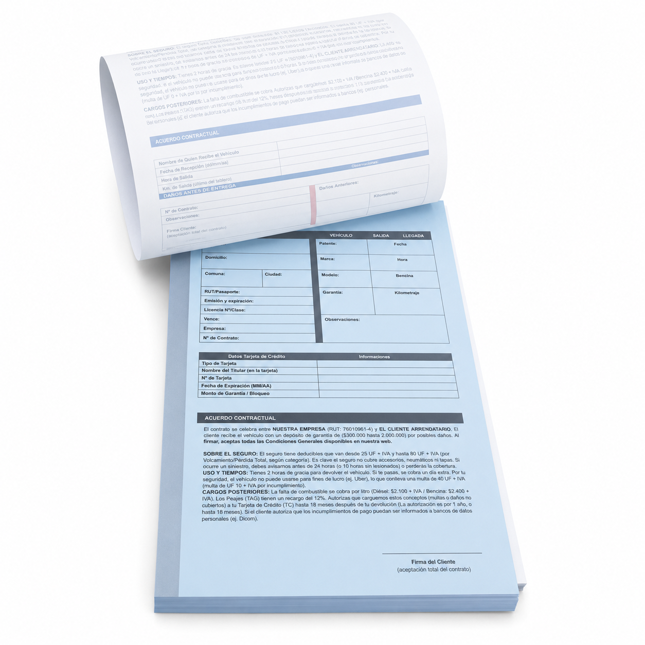 Formulario A4 Original + Copia (Papel Autocopiativo) con Prepicado
