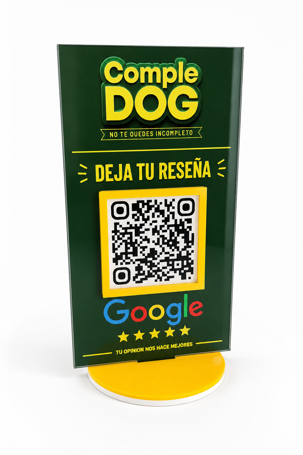 Letrero QR para Reseñas de Google