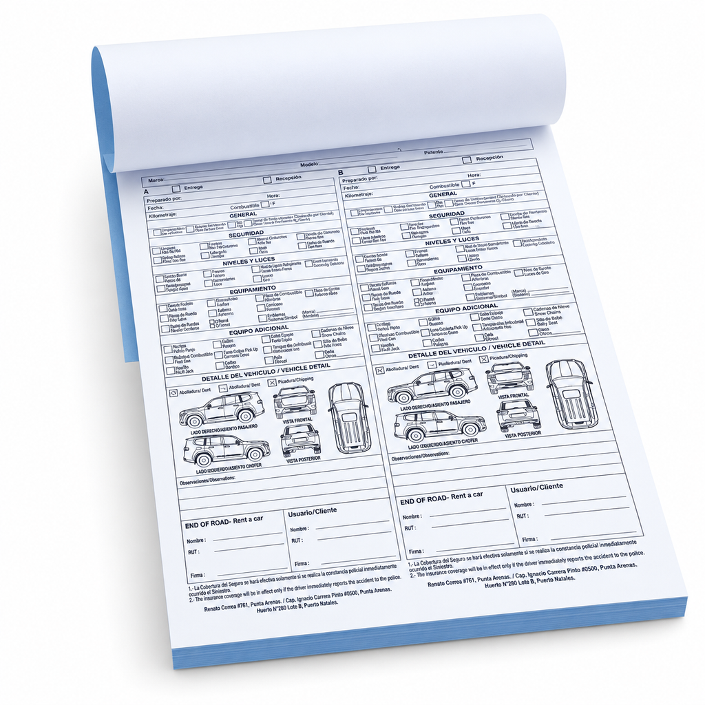 Formulario A4 Original + Copia (Papel Autocopiativo) con Prepicado