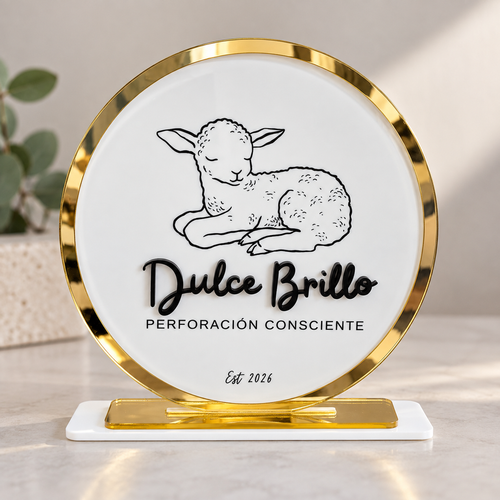 Letrero acrílico personalizado