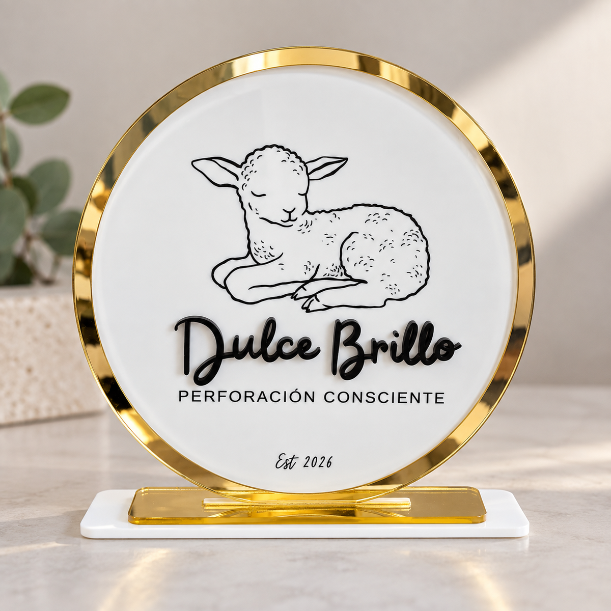 Letrero acrílico personalizado